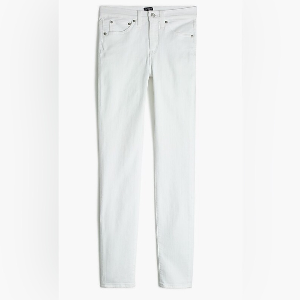J.Crew Factory 9" mid-rise white skinny jean in signature stretch size 28